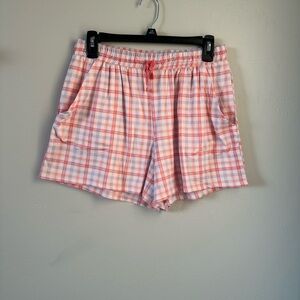 Croft & Barrow Pink Plaid Women's Cargo Shorts